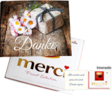 Persönliche Grußkarte mit Merci: Danke (250 g)