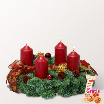 Adventskranz Red Glory (Ø 30 cm)