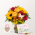 Geburtstag-Set mit Blumenstrauß Merci Schokolade Grußkarte sowie