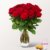 Rote Valentinstags-Rosen im Bund